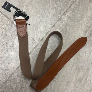 NWT SHINOLA Men’s Double O-Ring Leather Belt Taupe Tan Medium